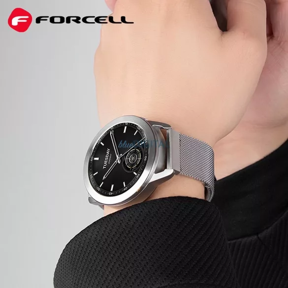 FORCELL F-DESIGN FS11 mágneses acél szíj SAMSUNG Watch 20 mm-es fekete színű