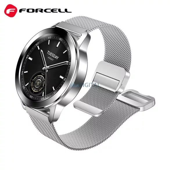 FORCELL F-DESIGN FS11 mágneses acél szíj SAMSUNG Watch 20 mm-es ezüst színben