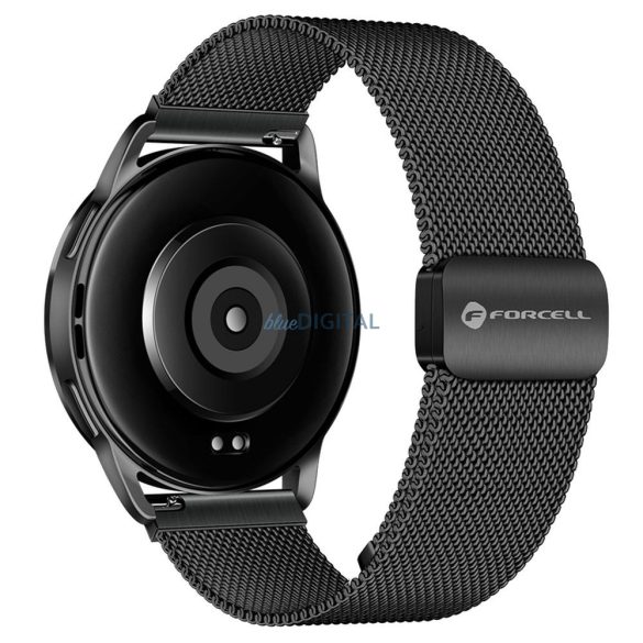 FORCELL F-DESIGN FS11 mágneses acél szíj SAMSUNG Watch 22 mm-es fekete színű