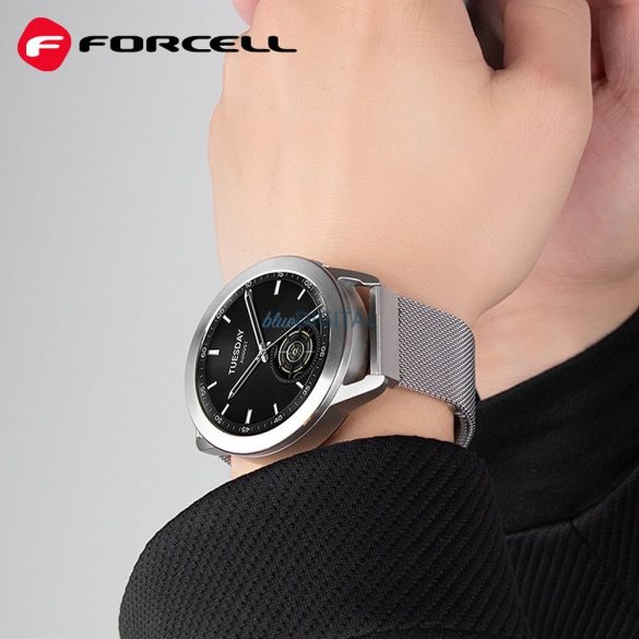 FORCELL F-DESIGN FS11 mágneses acél szíj SAMSUNG Watch 22 mm-es ezüst színű