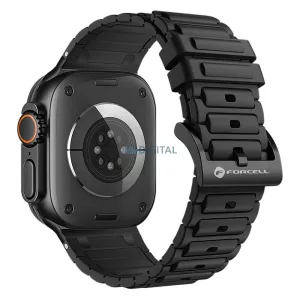 FORCELL F-DESIGN FA06 szilikon szíj APPLE Watch 38 / 40 / 41 mm-es fekete színű