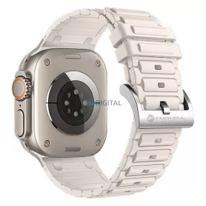 FORCELL F-DESIGN FA06 szilikon szíj APPLE Watch 38 / 40 / 41 mm fehér