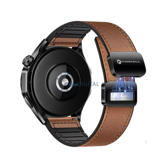 FORCELL F-DESIGN FS20 mágneses öko bőrszíj SAMSUNG Watch 20 mm barna