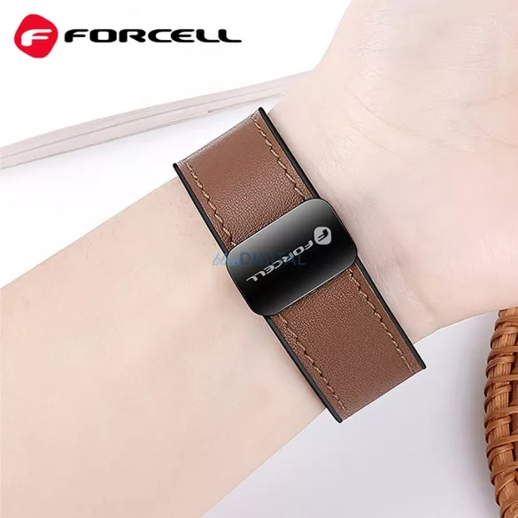 FORCELL F-DESIGN FS20 mágneses öko bőrszíj SAMSUNG Watch 20 mm barna