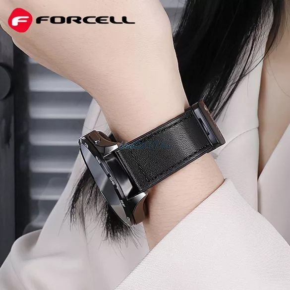 FORCELL F-DESIGN FS20 mágneses öko bőrszíj SAMSUNG Watch 20 mm barna