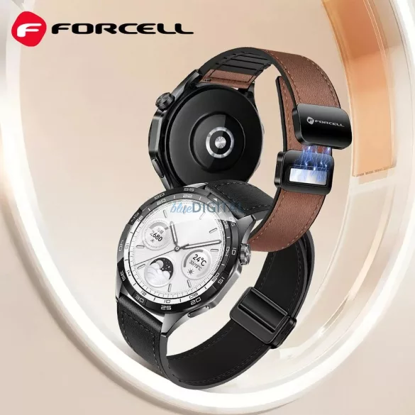 FORCELL F-DESIGN FS20 mágneses öko bőrszíj SAMSUNG Watch 20 mm barna