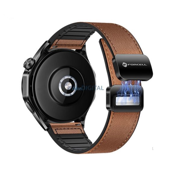 FORCELL F-DESIGN FS20 mágneses öko bőrszíj SAMSUNG Watch 22 mm barna