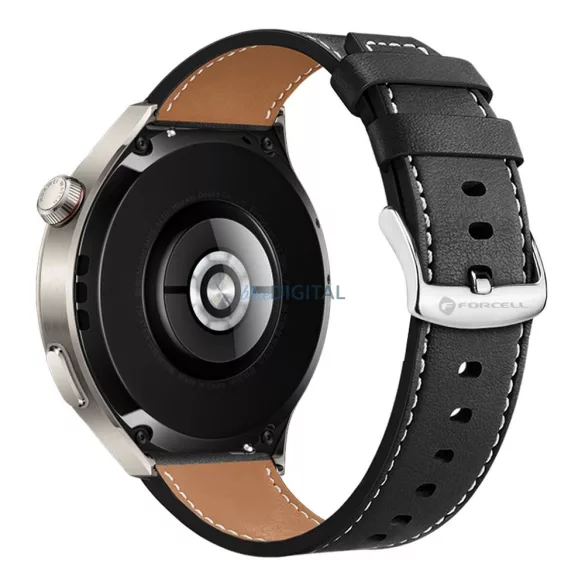 FORCELL F-DESIGN FS21 öko bőrszíj SAMSUNG Watch 20 mm fekete színű
