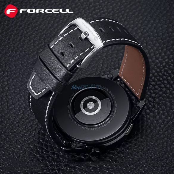 FORCELL F-DESIGN FS21 öko bőrszíj SAMSUNG Watch 20 mm fekete színű