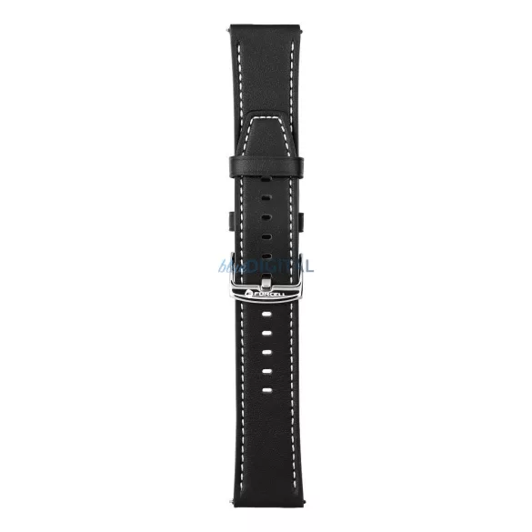 FORCELL F-DESIGN FS21 öko bőrszíj SAMSUNG Watch 20 mm fekete színű