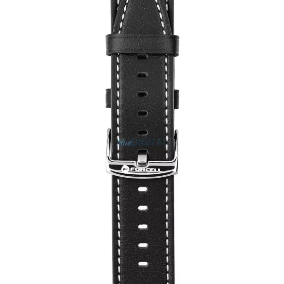 FORCELL F-DESIGN FS21 öko bőrszíj SAMSUNG Watch 20 mm fekete színű