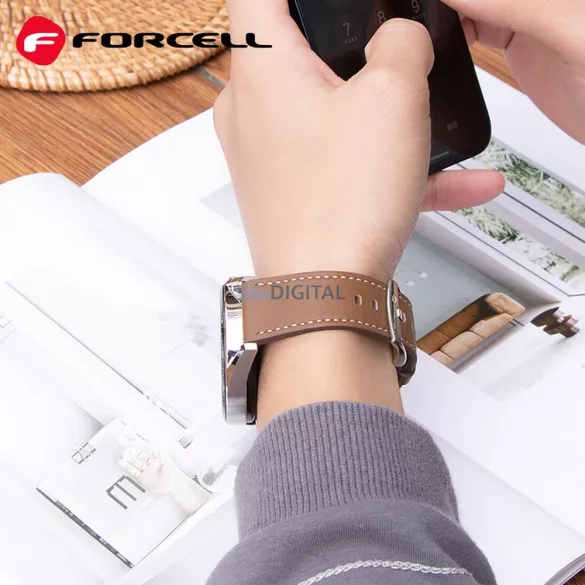 FORCELL F-DESIGN FS21 öko bőrszíj SAMSUNG Watch 20 mm-es barna