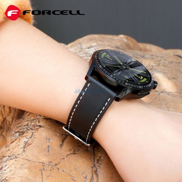 FORCELL F-DESIGN FS21 öko bőrszíj SAMSUNG Watch 22 mm-es barna