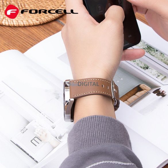 FORCELL F-DESIGN FS21 öko bőrszíj SAMSUNG Watch 22 mm-es fekete