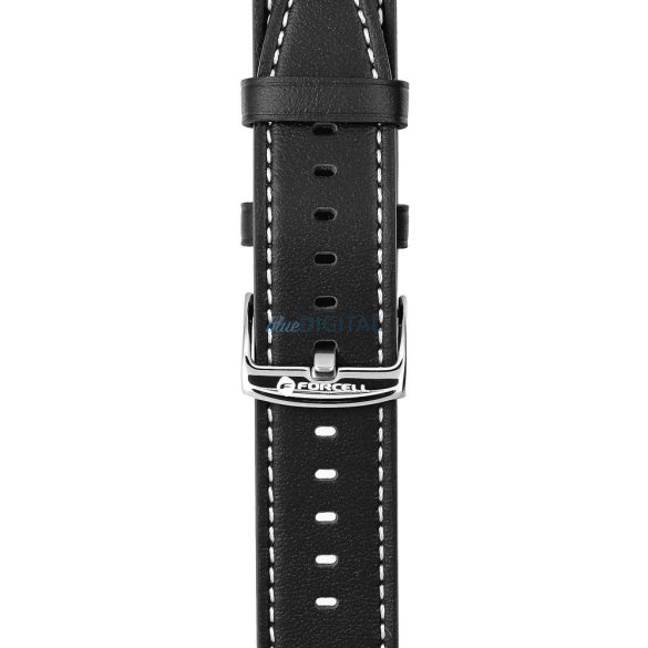 FORCELL F-DESIGN FS21 öko bőrszíj SAMSUNG Watch 22 mm-es fekete