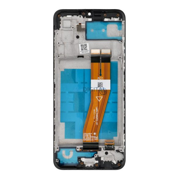 LCD kijelző SAMSUNG A03 A035G OEM készülékhez kerettel (164mm)