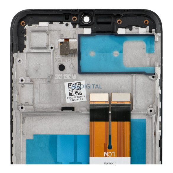 LCD kijelző SAMSUNG A03 A035G OEM készülékhez kerettel (164mm)