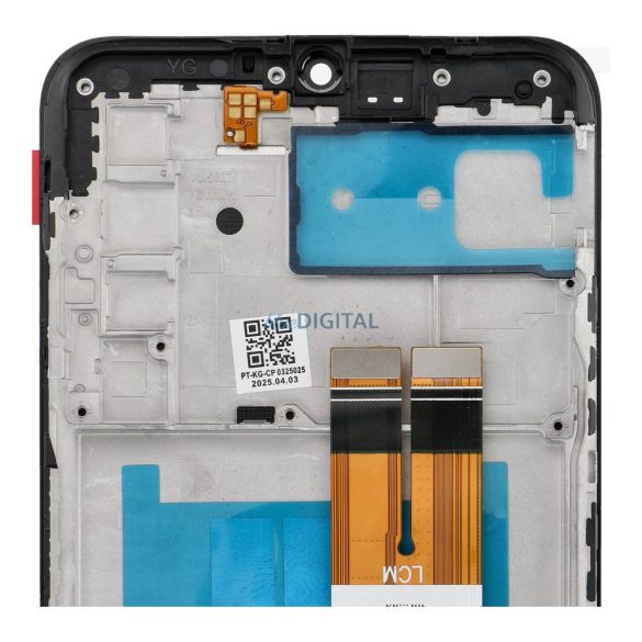 LCD kijelző SAMSUNG A03S A037G OEM készülékhez kerettel (164mm)