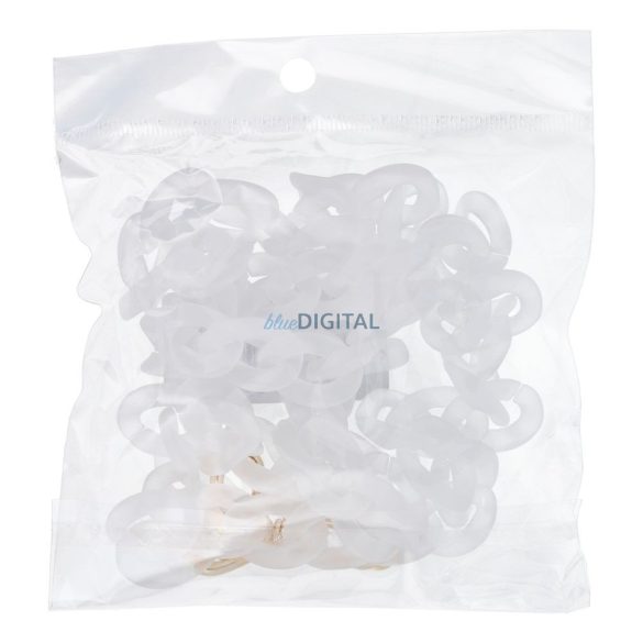 PANAMA LONG Telefon nyaklánc, Telefon medál / zsinór hossza 80cm (40cm hurokban) / nyakra akasztható - fehér