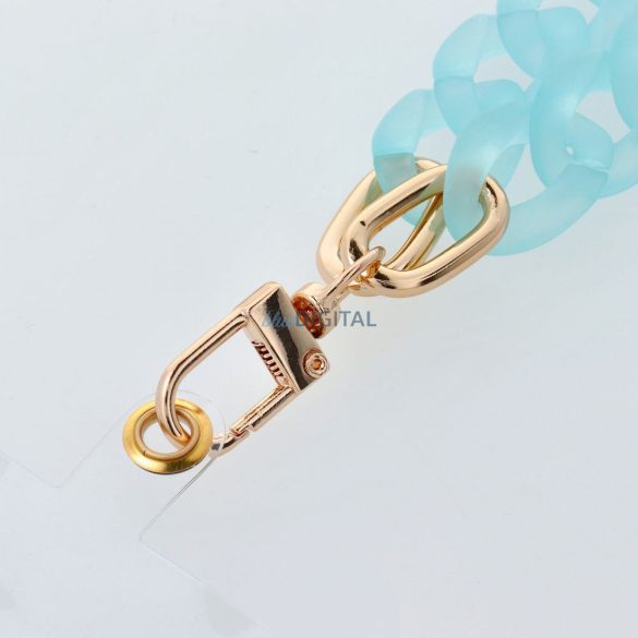 PANAMA LONG Telefon nyaklánc, telefon medál / zsinór hossza 80cm (40cm hurokban) / nyakra akasztható - kék