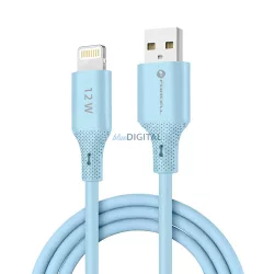   FORCELL F-ENERGY C343 kábel USB-A - Lightning 2,4A 12W szilikon 1 m kék