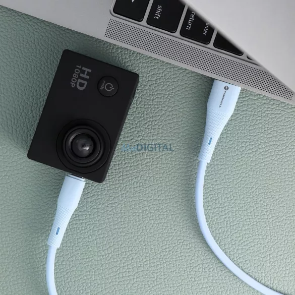 FORCELL F-ENERGY C341 kábel USB-A - Micro USB QC3.0 2,4A 18W szilikon 1 m kék