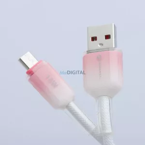 FORCELL F-ENERGY C351 kábel USB-A - Micro USB QC3.0 2,4A 18W Gradient 1 m fehér