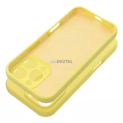   SILICONE 2mm MagSafe-kompatibilis tok iPhone 15 Pro - citromsárga