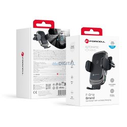   FORCELL F-GRIP Grand (F-24) vezeték nélküli töltőtartó 15W ezüst színű