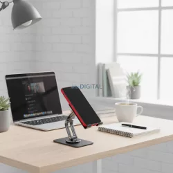   Összecsukható asztali tartó telefonhoz/táblagéphez: Forcell F-Grip Fold Stand 2 360, szürke