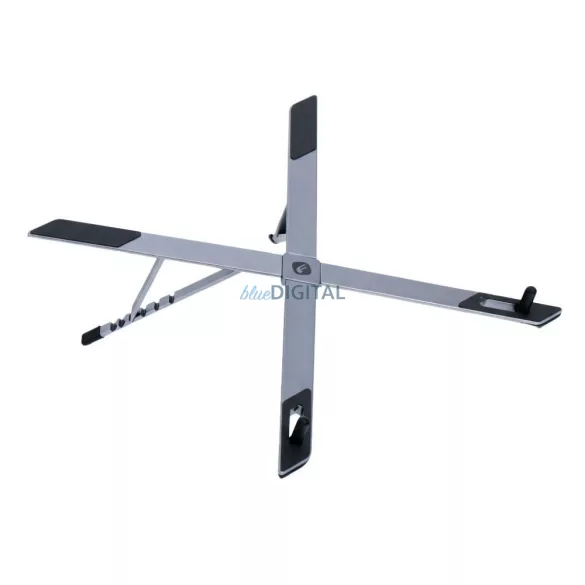 Összecsukható asztali tartó laptophoz/táblagéphez: Forcell F-Grip Fold Stand X Pro, szürke