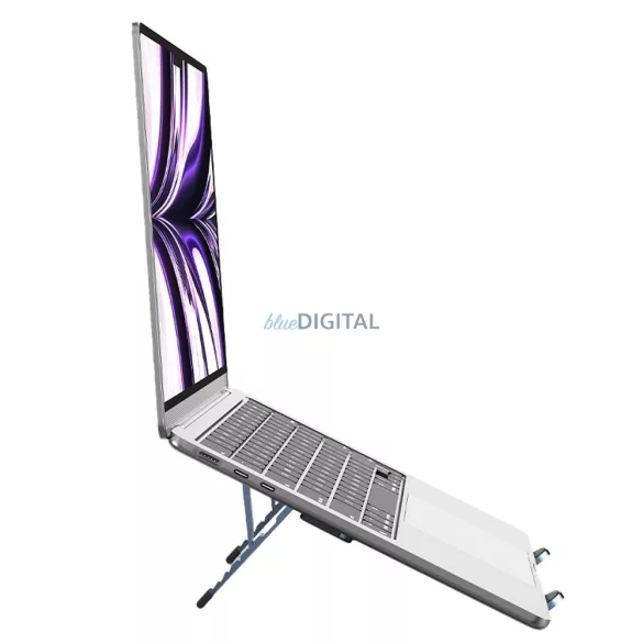 Összecsukható asztali tartó laptophoz/táblagéphez: Forcell F-Grip Fold Stand H Pro, szürke