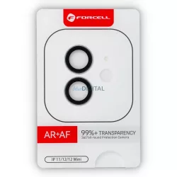   Forcell Premium Camera Lens kamera lencse védő edzett üveg ezüst színű szegéllyel iPhone 12/12 mini