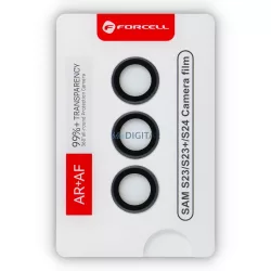   Forcell Premium Camera Lens kamera lencse védő edzett üveg szürke szegéllyel Samsung Galaxy S24