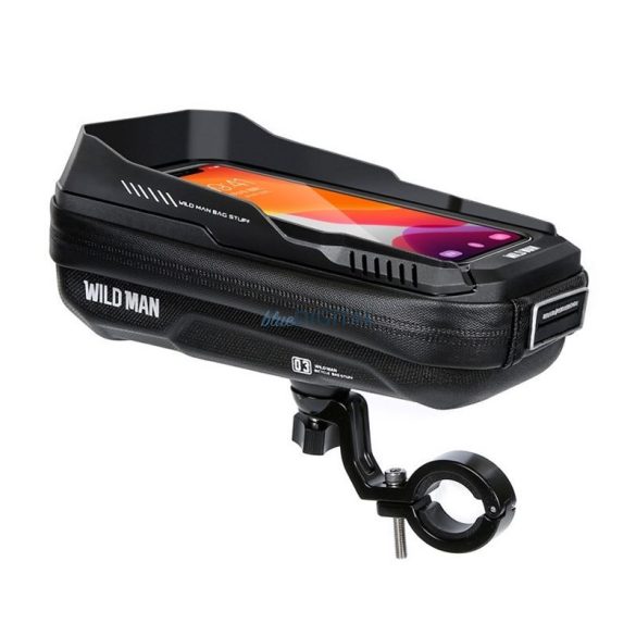 WILDMAN utazótáska kerékpár kormányra cipzárral 0,5L (4"-7") XT3S fekete