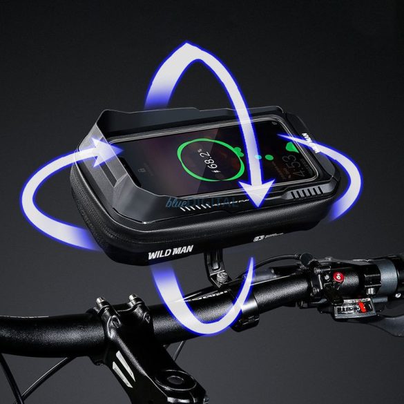 WILDMAN utazótáska kerékpár kormányra cipzárral 0,5L (4"-7") XT3S fekete