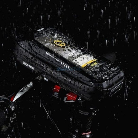 WILDMAN utazótáska kerékpár kormányra cipzárral 0,5L (4"- 7") X3 fekete