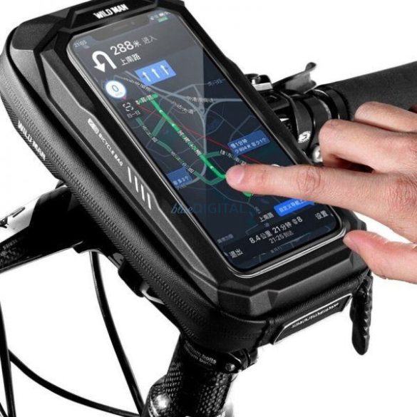 WILDMAN utazótáska kerékpár kormányra cipzárral 0,5L (4"- 7") X3 fekete