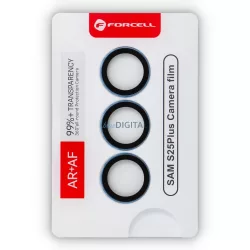   Forcell Premium Camera Lens kamera lencse védő edzett üveg kék szegéllyel Samsung Galaxy S25 Plus