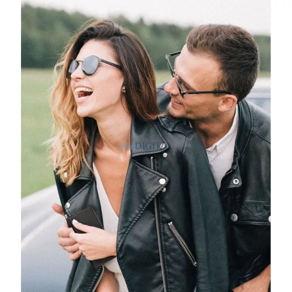 Leather Smart Pro könyvtok iPhone Air - fekete