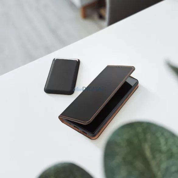 Leather Smart Pro könyvtok iPhone Air - fekete