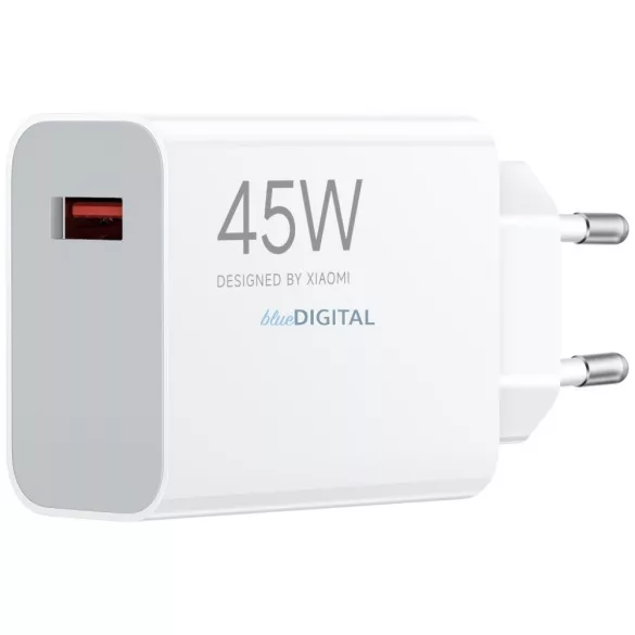 XIAOMI eredeti töltő USB-A QC3.0 3A 45W MDY-17-EF fehér