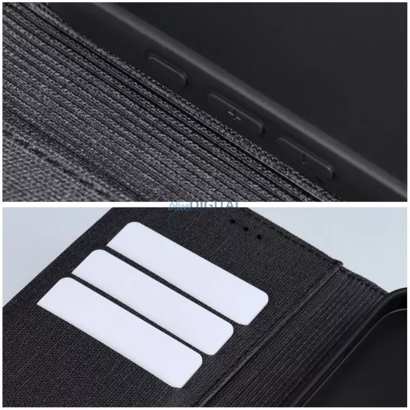 GOMMA könyvtok iPhone Air - fekete