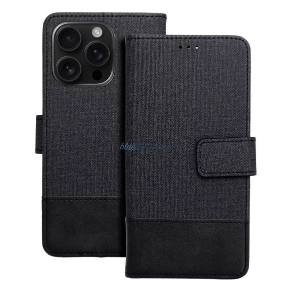 GOMMA könyvtok iPhone Air - fekete