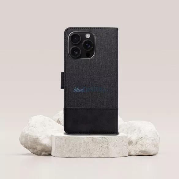 GOMMA könyvtok iPhone Air - fekete