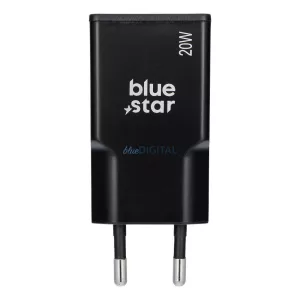 Blue Star Slim GaN hálózati töltő 1x Type-C PD QC4.0 3A 20W - fekete
