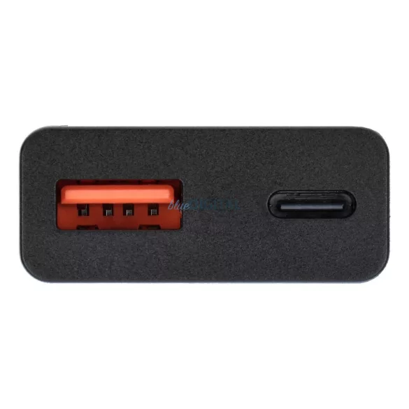 Blue Star Slim GaN hálózati töltő 1x Type-C + 1x USB-A PD QC4.0 3A 25W - fekete