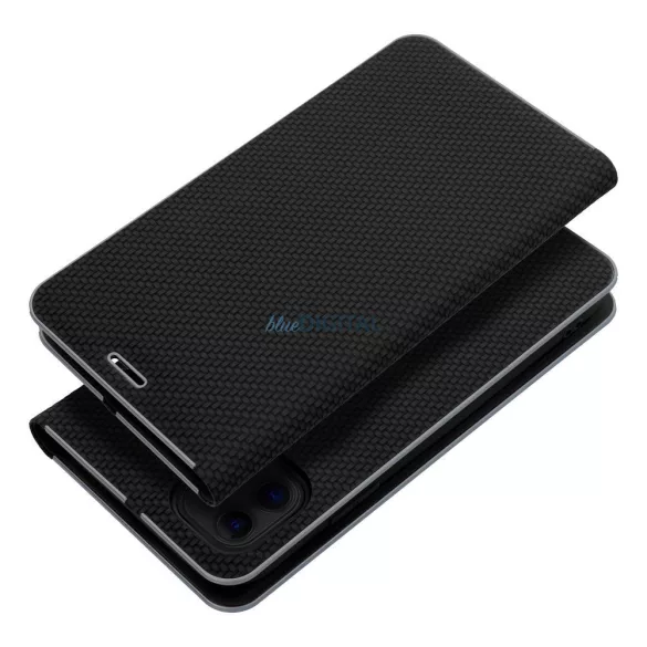 LUNA CARBON könyvtok iPhone Air - fekete