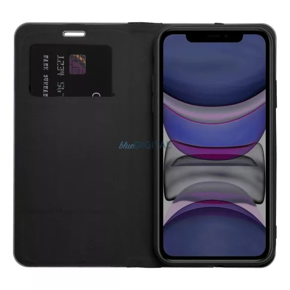 LUNA CARBON könyvtok iPhone Air - fekete