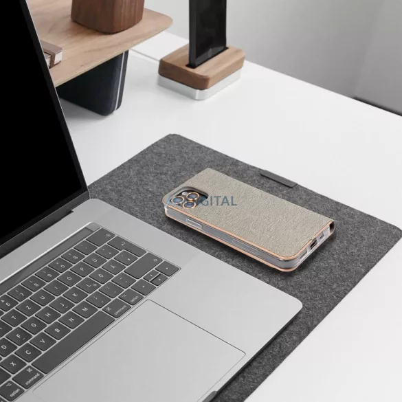 LUNA GOLD könyvtok iPhone Air - ezüst színű